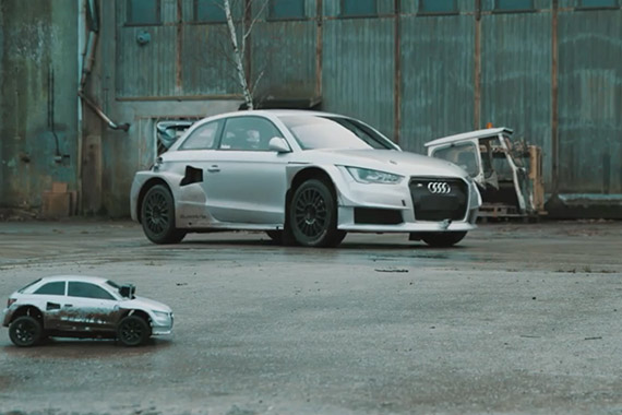 视频：童心未泯 大奥迪小玩具竞速决高下