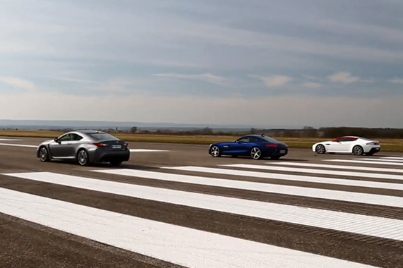 视频：三款热门跑车加速比拼 奔驰AMG GTS胜