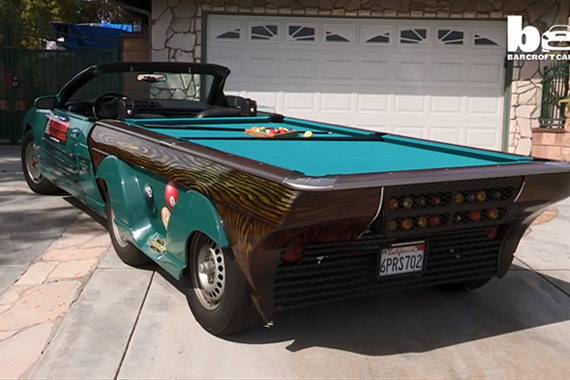 视频：牛人改装 随时都可以玩的台球桌汽车