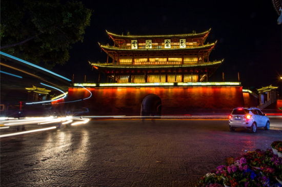 夜晚的建水朝阳楼 夜晚的建水朝阳楼
