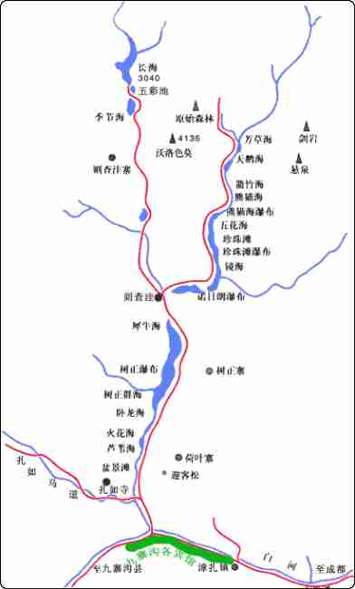 九寨沟地图