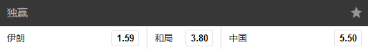 伊朗vs国足赔率 伊朗vs国足赔率
