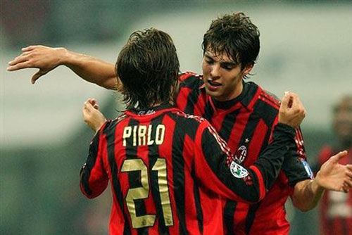 皮尔洛大联盟处子秀对阵卡卡