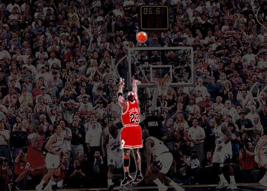 乔丹传奇绝杀被指犯规在先 NBA裁判恐遭遇彻