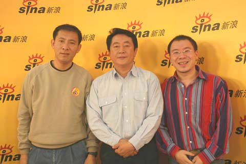 图文-金志扬胡建平聊国足与联赛 嘉宾与主持人