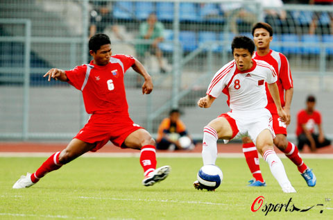 图文-资格赛国足客场4-0缅甸 蒿俊闵颇有大将风