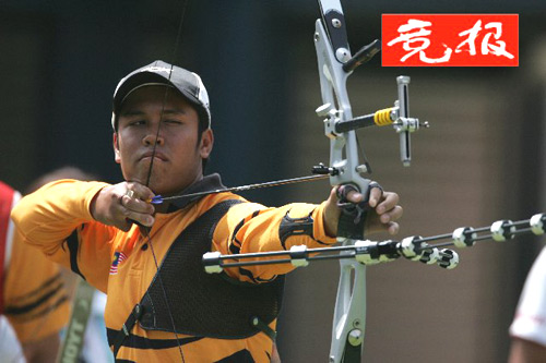 射箭武术2008北京奥运>综合体育射箭运动员不轻松竞技体育山本千寻正文图片