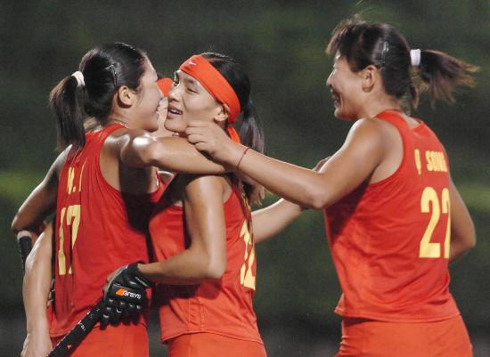 亚洲杯曲棍球赛:中国女队进四强 男队惜别半决