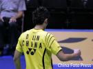 图文-苏杯半决赛中国VS韩国林丹庆祝拿下艰苦一分
