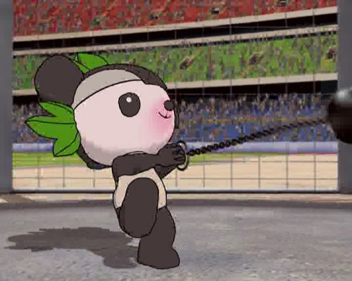 图文-《福娃奥运漫游记》剧照 福娃晶晶投掷链