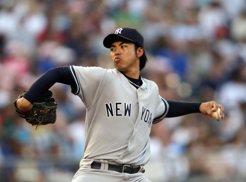 图文-纽约洋基0-7堪萨斯皇家 先发投手井川庆_