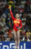 图文-体操世锦赛程菲跳马三连冠程菲笑得比花美