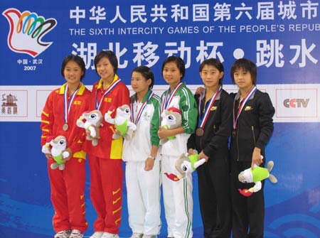 图文-六城会跳水比赛6日赛况 女子双人10米跳