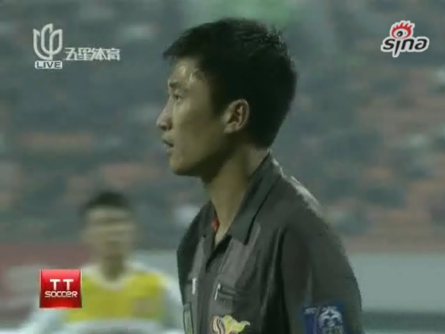 陕西悍将弧线任意球破门 夺命剑再伤长沙|201