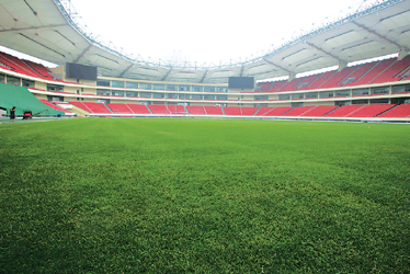 女足世界杯上海赛区虹口足球场:组合草皮 面貌