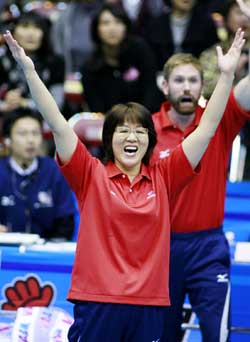 女排世界杯美国队逆转巴西队郎平接近2008奥运会