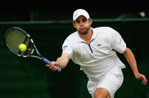 图文-温网八日罗迪克vs马休 火箭小子奔跑到位