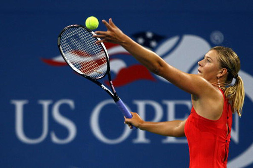 图文-美网莎拉波娃晋级第三轮 让你尝尝火炮正