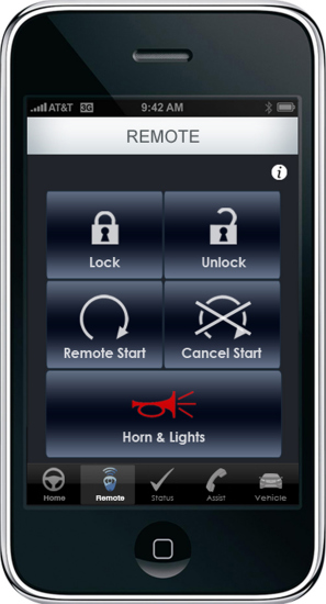 手机可以遥控开关锁和启动或熄火