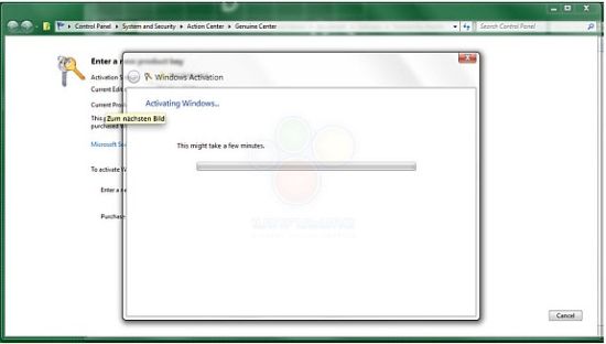 正在激活Windows 8