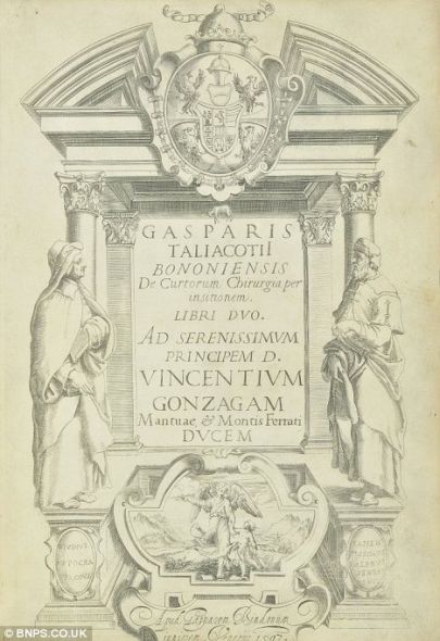 这本书的作者是意大利博洛尼亚大学外科手术与解剖学教授加斯帕雷·塔利亚科齐。