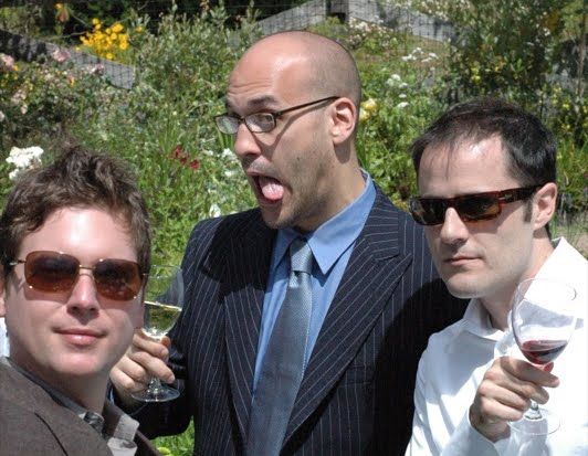 　　左起分别为：比兹·斯通(Biz Stone)、杰森·戈德曼(Jason Goldman)、埃文·威廉姆斯(Evan Williams)