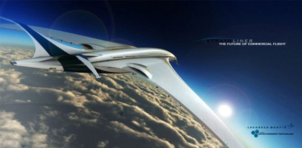 Stratoliner的飞行高度将超过当前商业客机，利用形状独特的机翼获得升力