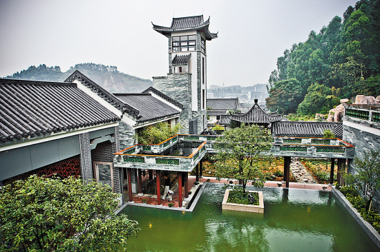 全国最大的半开放式中医药博物馆神农草堂 羊城晚报记者 陈文笔摄