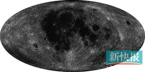 这是全月球摩尔威德投影图。新华社发