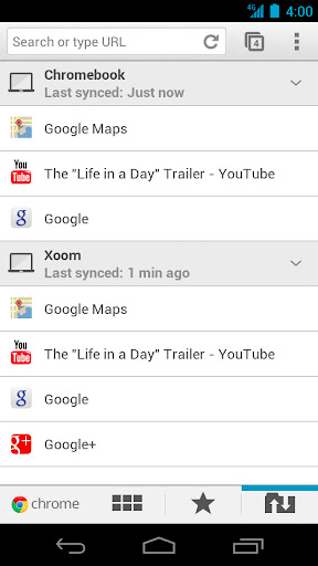 谷歌已经针对Android手机推出了移动版Chrome浏览器