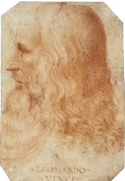 　　达芬奇的自画像，送给弗兰契斯科-梅尔齐。这幅自画像以及达芬奇笔记本中的80多页将在白金汉宫的女王画廊展出