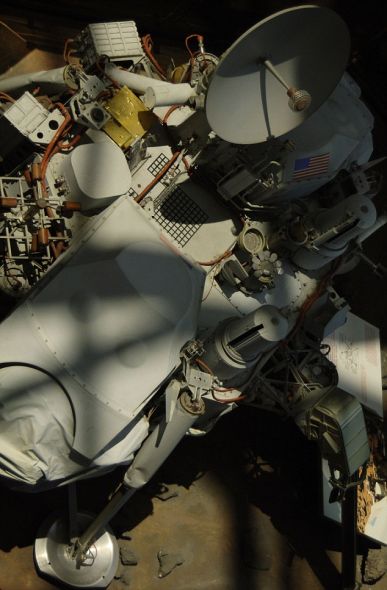 　　在美国国家航空航天博物馆展出的“海盗1号”登陆器。科学家表示这颗探测器极有可能发明火星生命存在证据