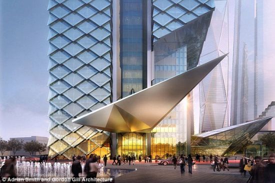 这座建筑物的设计用途主要分两一部，一部分用于居民居住，另一部用于商务。