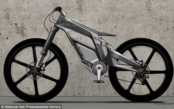 奥迪公司利用赛车的设计原则制造的电动概念自行车，采用了一系列现代装置