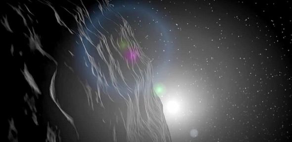 美国宇航局“黎明”号飞船拍摄的灶神星照片。这艘飞船于2011年7月进入灶神星轨道