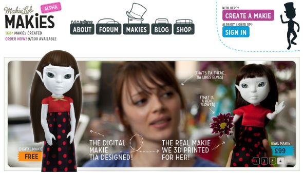 Makies提供的人物模板十分重口味，小人儿捏得好像芭比娃娃，捏得不好就成贞子了