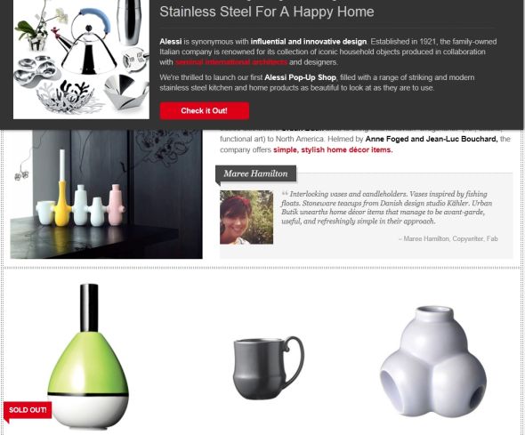 　　在首页选中一个风格或者分类后就进入了商品列表，列表页带有设计师介绍，标明了各个商品的折扣和交易时间。