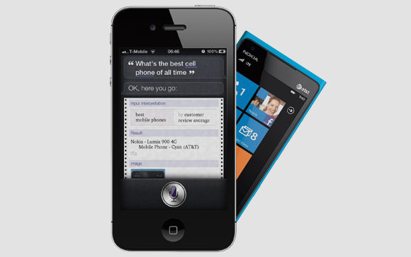 在苹果更新Siri之前，如果你问Siri有史以来最好的手机是哪部，它会告诉你是诺基亚Lumia 900