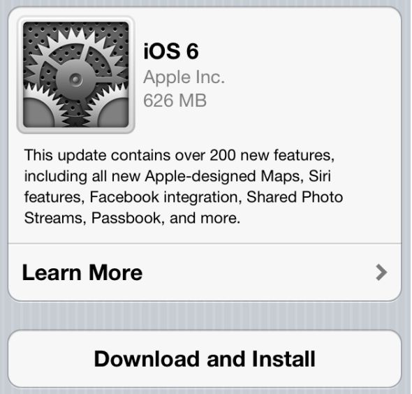苹果开始交付iOS 6操作系统