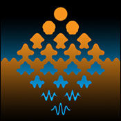 　　受艺术家毛里茨·科内利斯·埃舍尔作品的启发绘制的艺术图，显示了光在粒子态和波形态之间的连续变化。