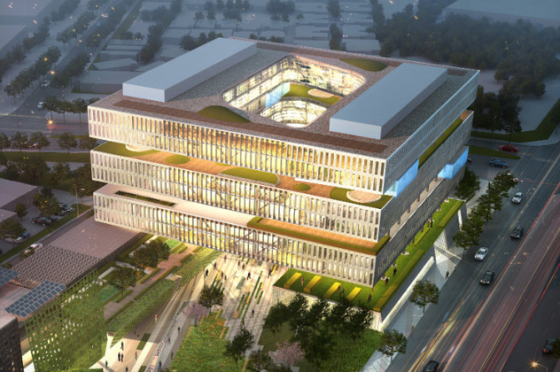 与苹果新总部的酷炫外形相比，三星硅谷园区显得四平八稳