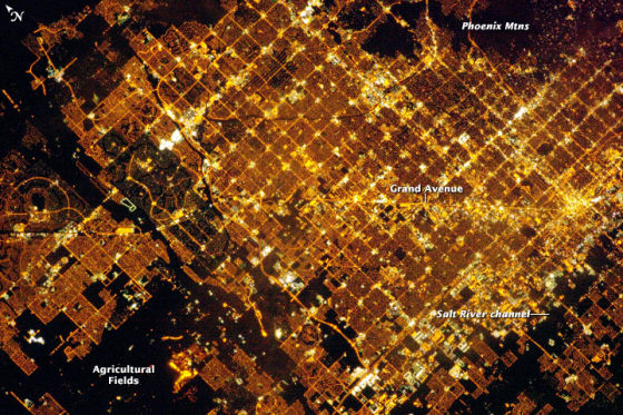 每日卫星照 美国凤凰城都会区夜景 手机新浪网