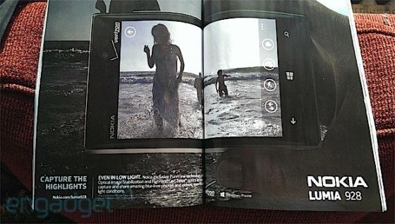 《名利场》杂志登出了Lumia 928一张广告图片