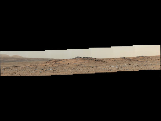 好奇号一路上拍摄的全景图像