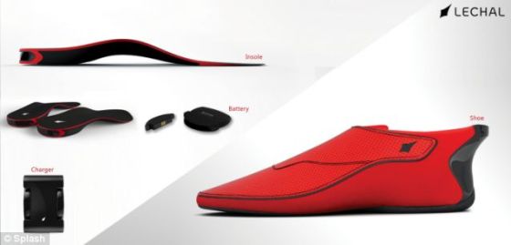 　　Lechal共有两款，一款是法拉利红色鞋子，另一款是可以装进任何鞋子的鞋底，两款的售价均为100美元