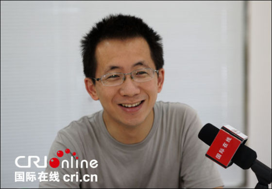 今日头条创始人、CEO张一鸣在接受采访