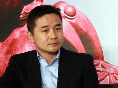 图为普罗维登斯董事总经理童小幪在“PE-投资策略重新定位”专场上发言。（来源：新浪创业 全权摄）