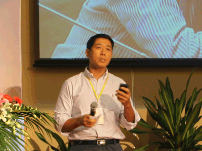 图为苏州运智互动科技有限公司代表发言。(来源：新浪科技 全权)