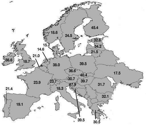 mozilla firefox欧洲占有量地图