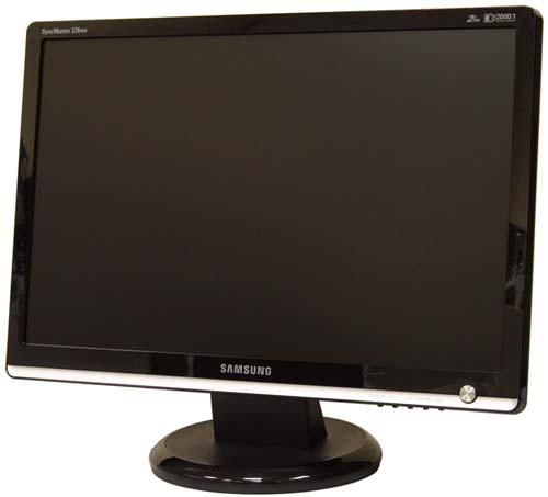 三星syncmaster 226bw该显示器采用的是全黑钢琴烤漆设计,外观相当不